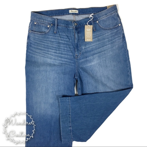 Madewell Denim - MADEWELL Wide Leg Crop Mid Rise Jeans